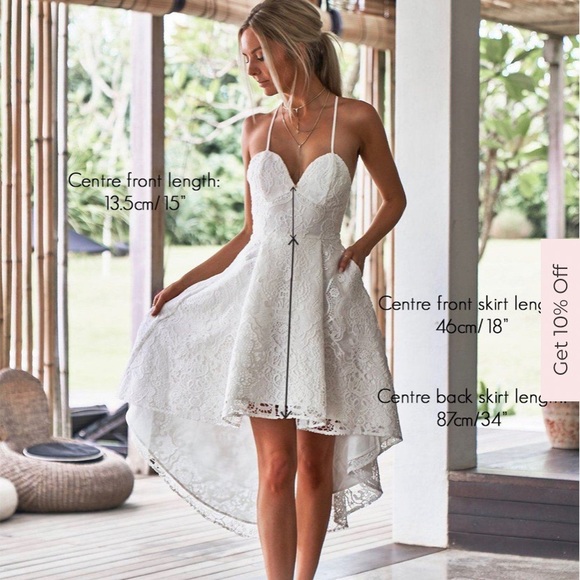 Gorgeous High Low Green Lace Dress - Picture 4 of 5